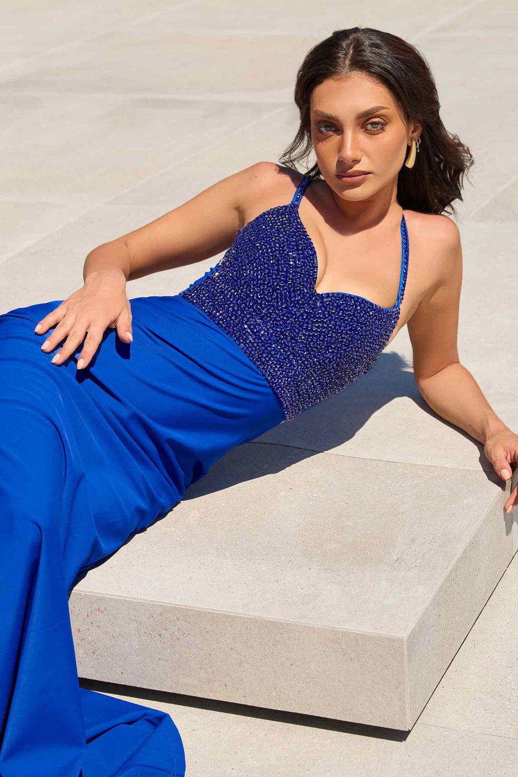 Ladivine Amoris T9002 Long Fitted Embellished Bodice Formal Gown