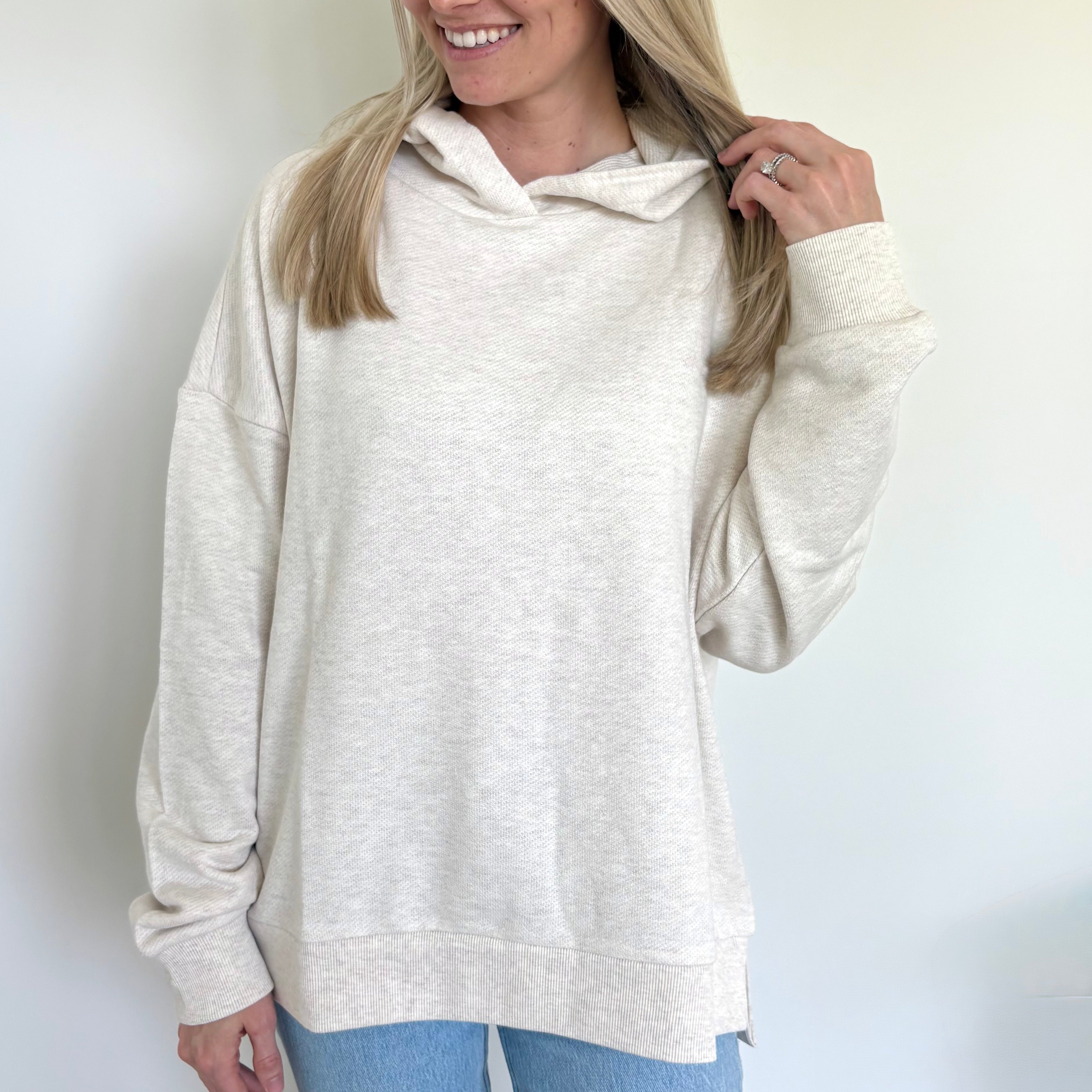 Heather Almond Terry Hoodie