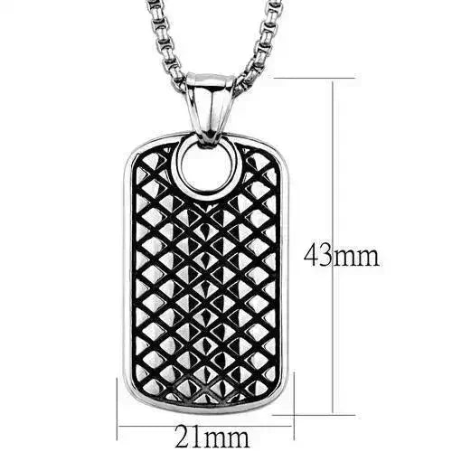 TK1983 - High polished (no plating) Stainless Steel Necklace with No