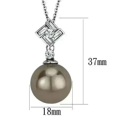 TK2526 - High polished (no plating) Stainless Steel Chain Pendant with