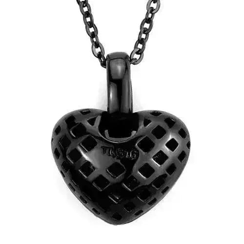 TK2791 IP Black Pendant – Orange Crystal Chain Necklace