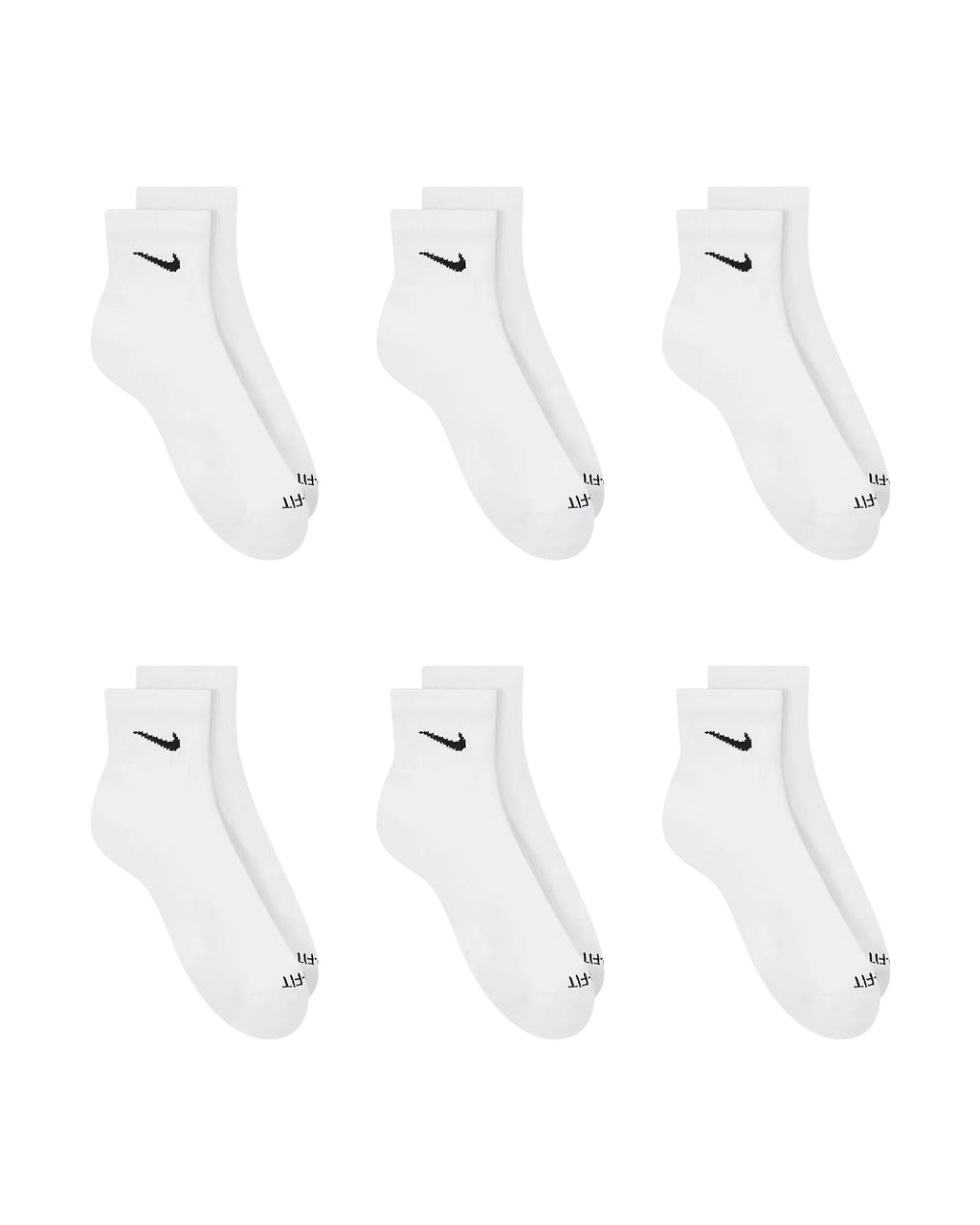 Nike Dri-Fit Cushioned Ankle Socks - White