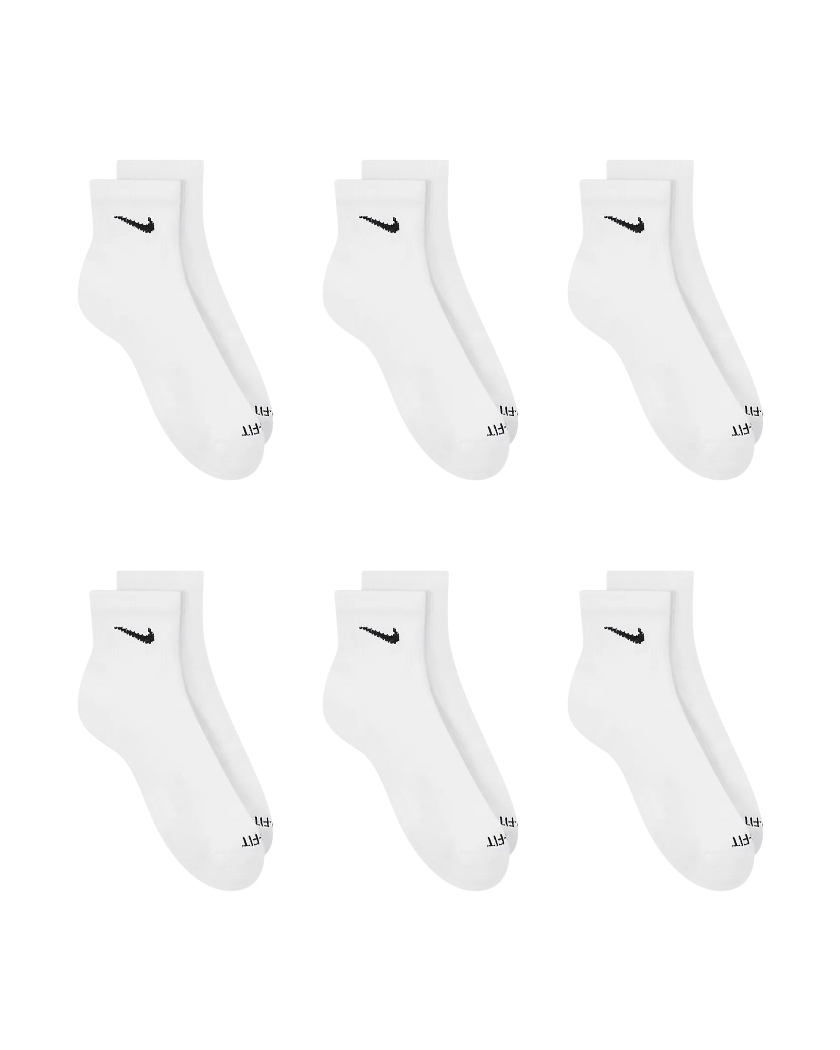 Nike Dri-Fit Cushioned Ankle Socks - White
