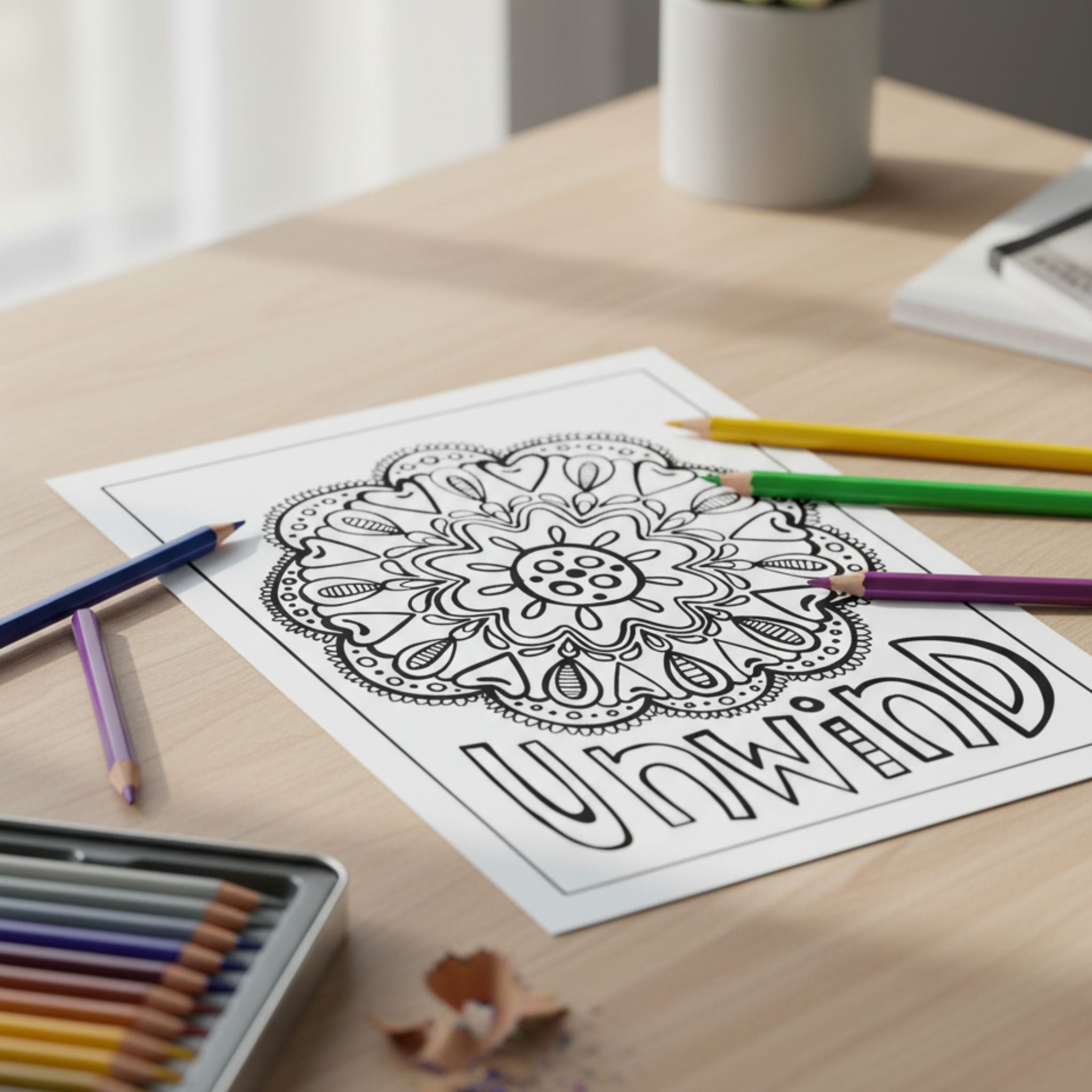 E-Coloring Book for Creative Wellness – “Create, Relax, Unwind” by Darn Good Yarn