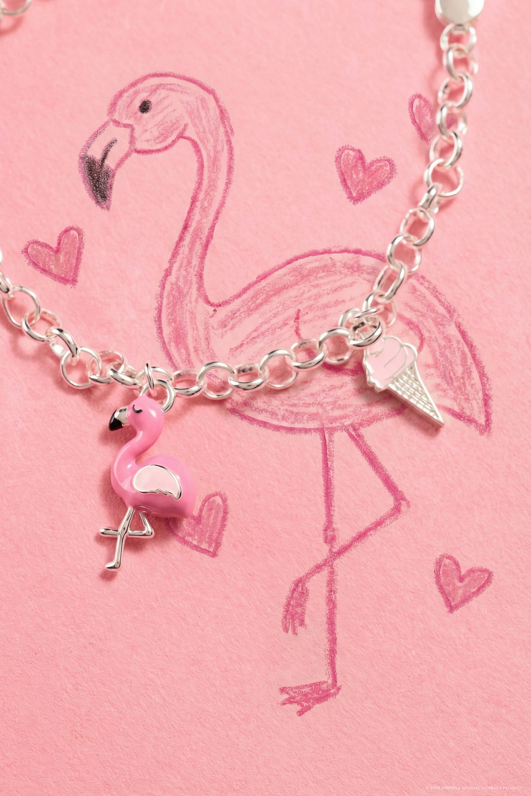 Crayola Fan Favorites Tickle Me Pink Charm Bracelet