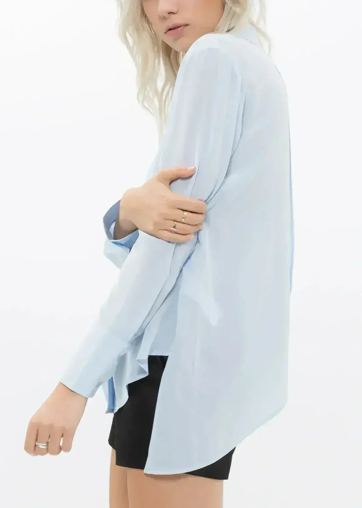 Women's Sheer Placket Hi Low Stylish Blouse | Femstylo