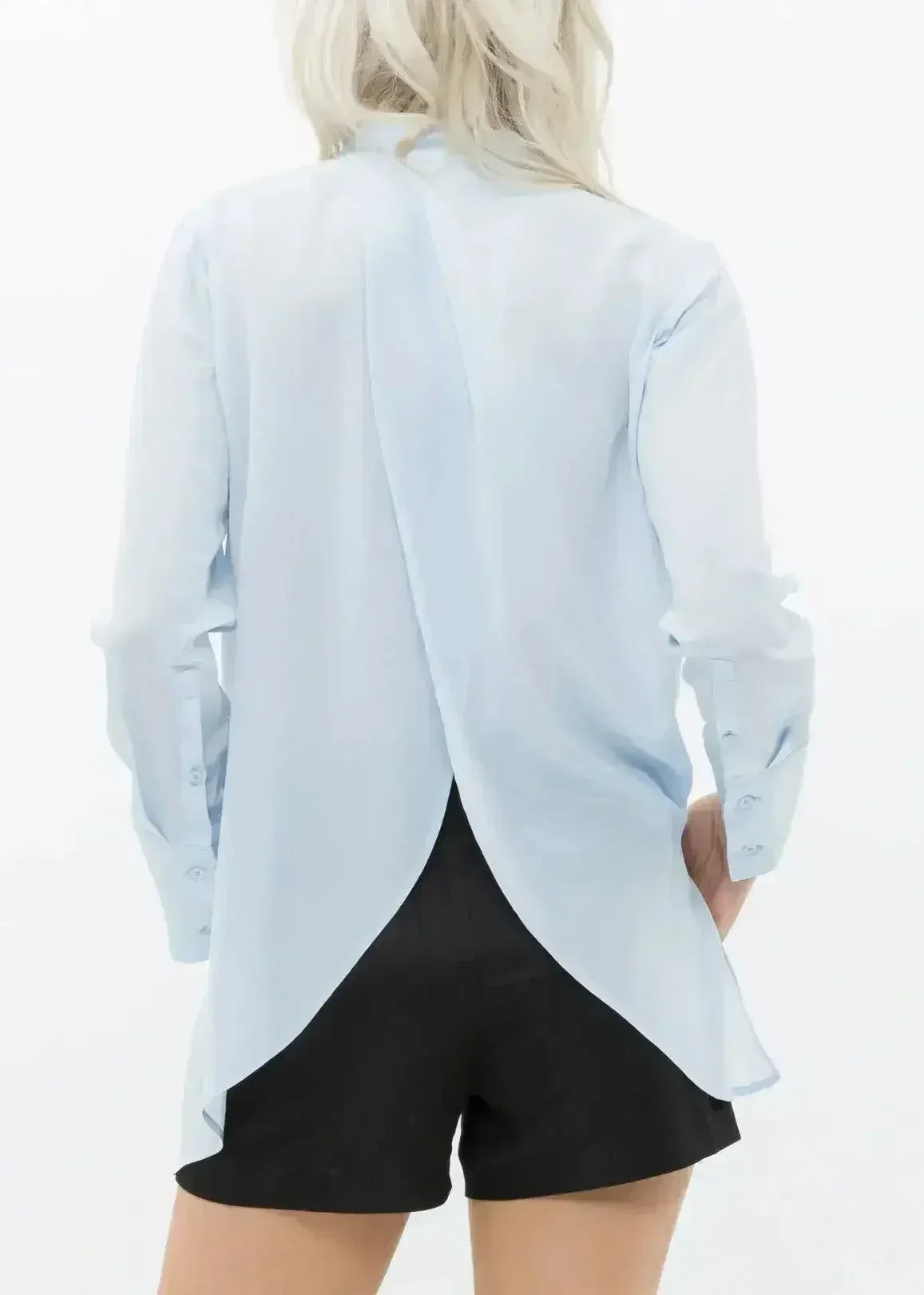 Women's Sheer Placket Hi Low Stylish Blouse | Femstylo