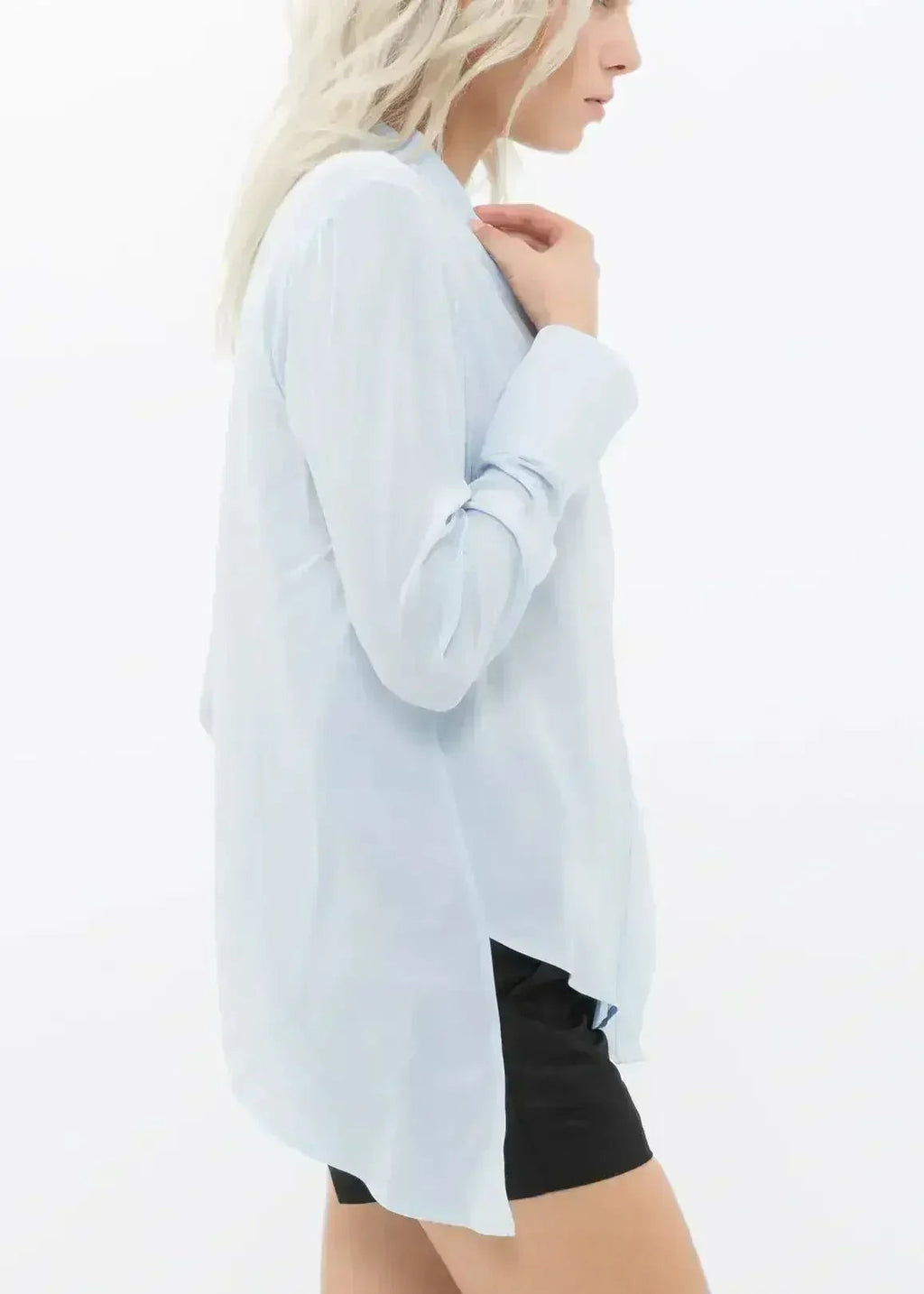 Women's Sheer Placket Hi Low Stylish Blouse | Femstylo