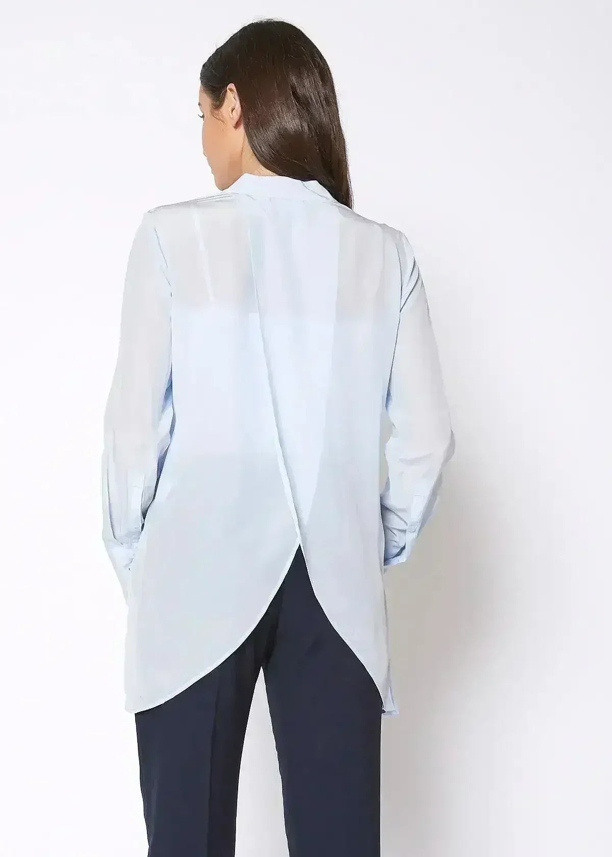 Women's Sheer Placket Hi Low Stylish Blouse | Femstylo