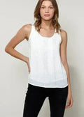 Embellished Accent Sleeveless Top In Ivory