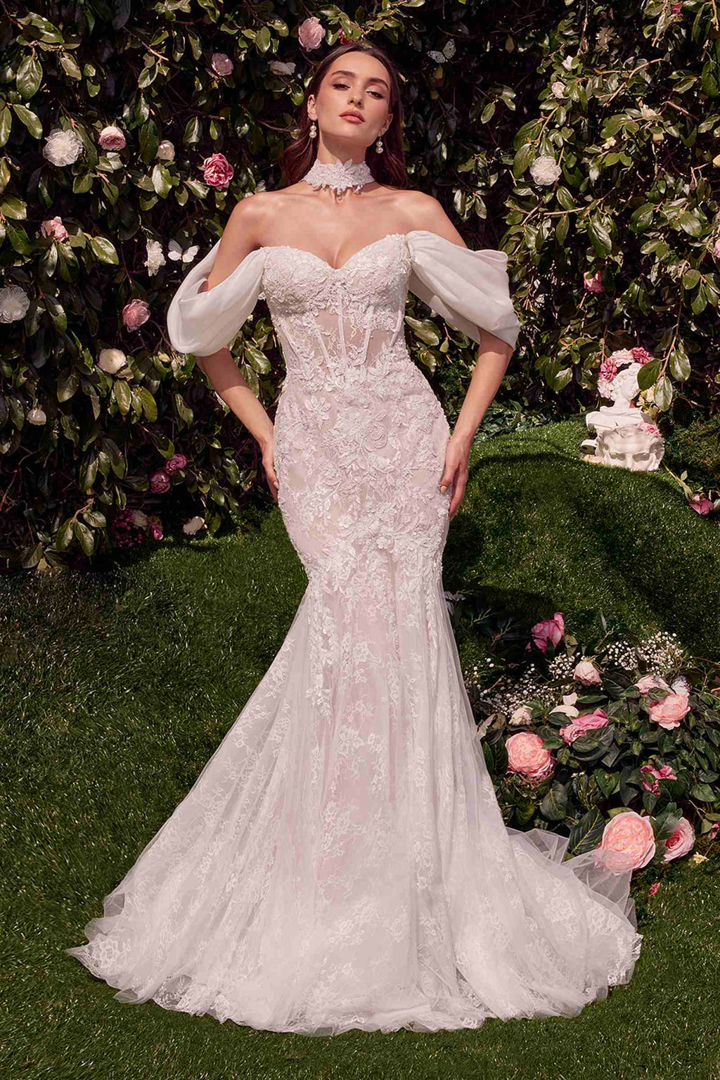 Andrea & Leo WL031 Dress Detachable Wings Mermaid Wedding Gown