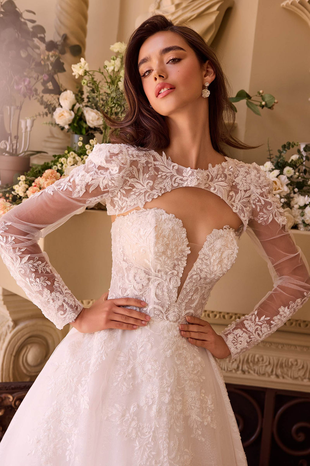 Andrea & Leo WL037 Dress Strapless Wedding Ball Gown & Lace Bolero