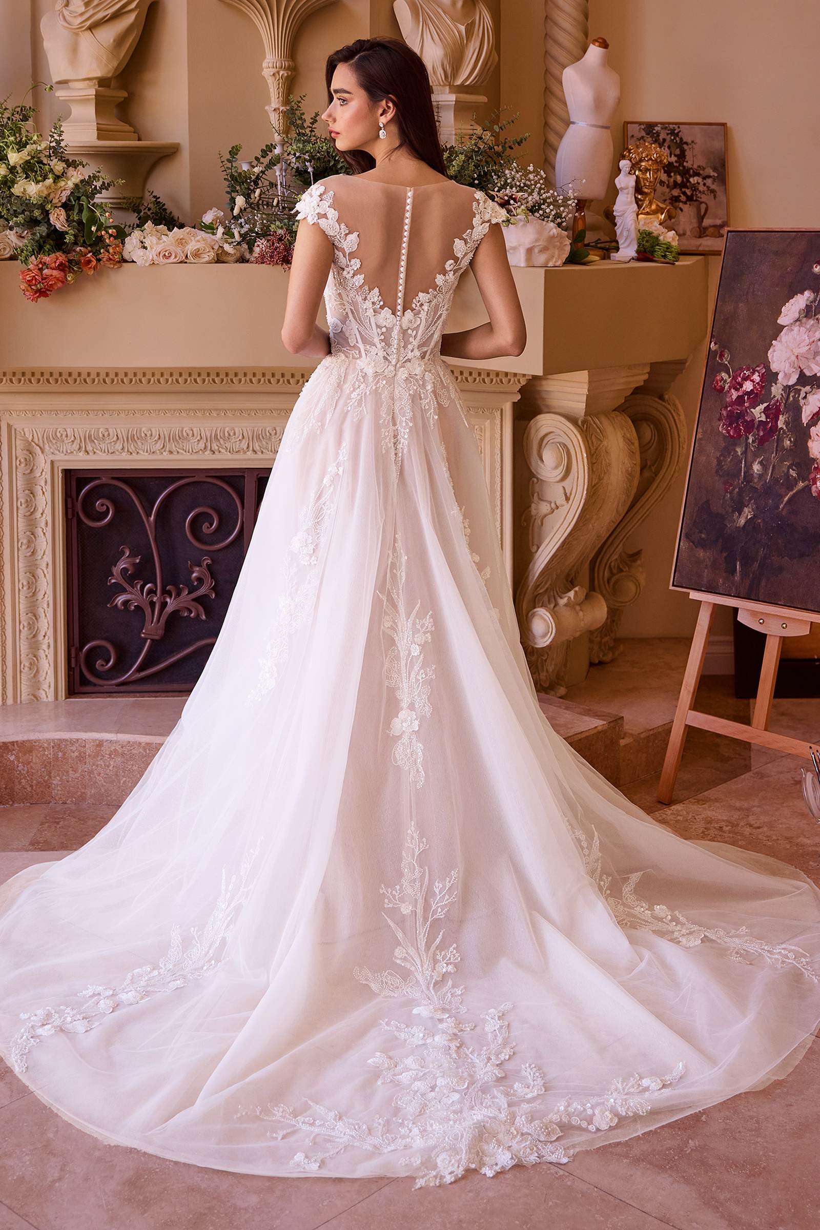 Andrea & Leo WL038 Dress Long Cap Sleeve Bridal Gown