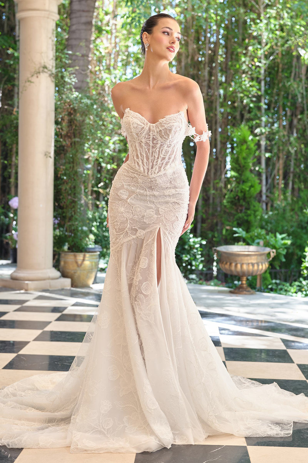 Andrea & Leo WL099 Romantic Fitted Wedding Gown Off Shoulder