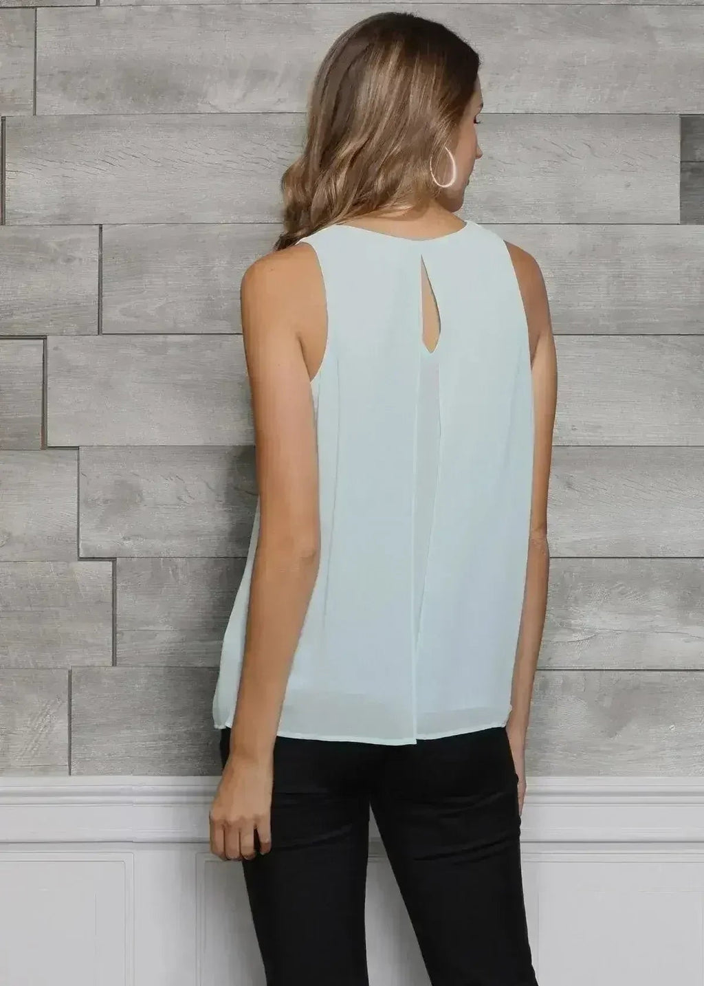 Women's Sleeveless Slit Round Neck Blouse | Femstylo