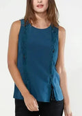 Women's Sleeveless Lace Up Top