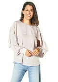 Long Open Sleeve Blouse in Pink Chiffon | Femstylo