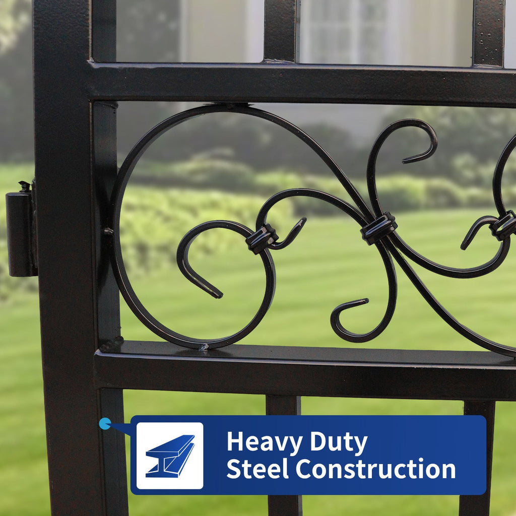 20x8 ft Steel Dual Swing Driveway Gate