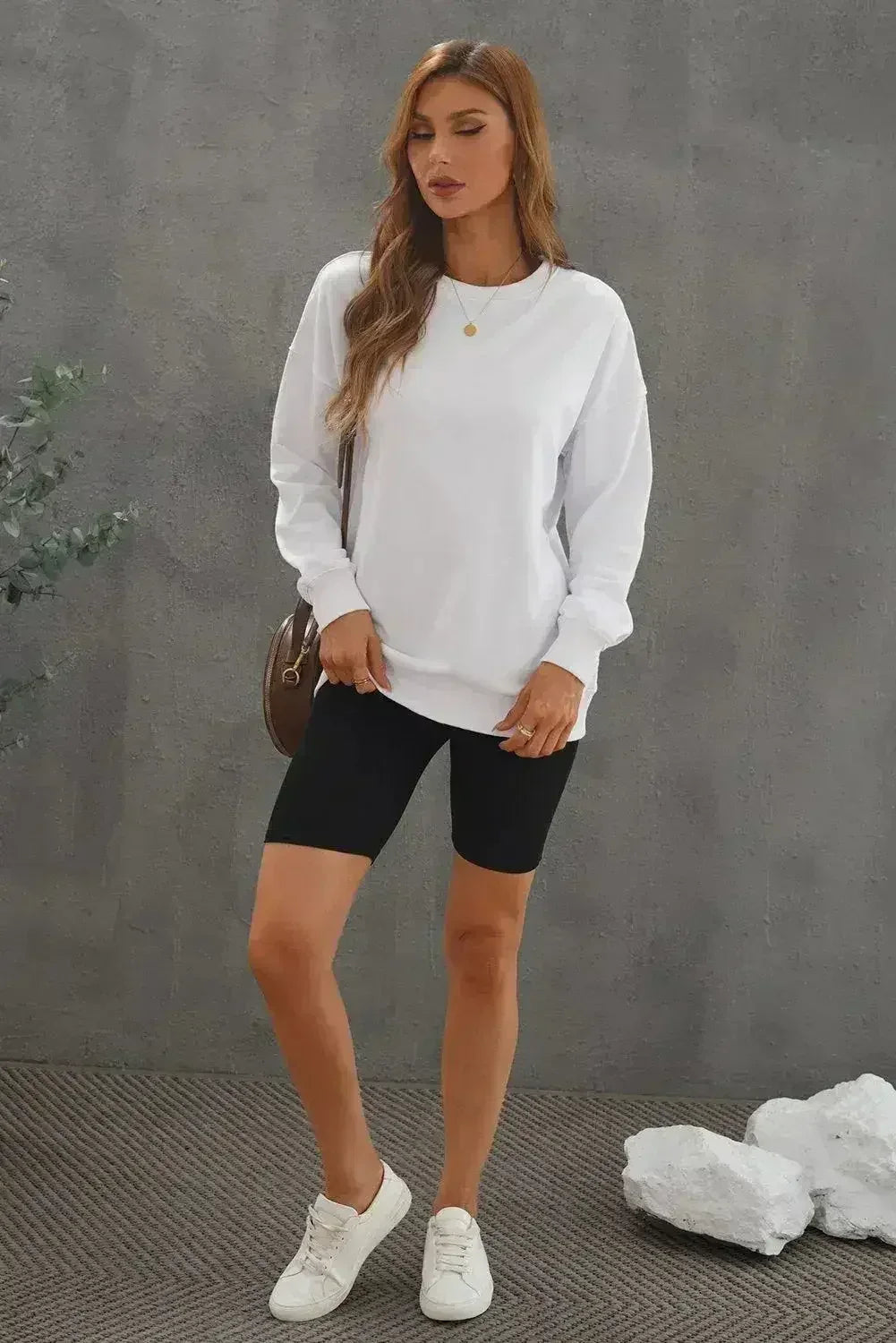 White Oversized Sweatshirt