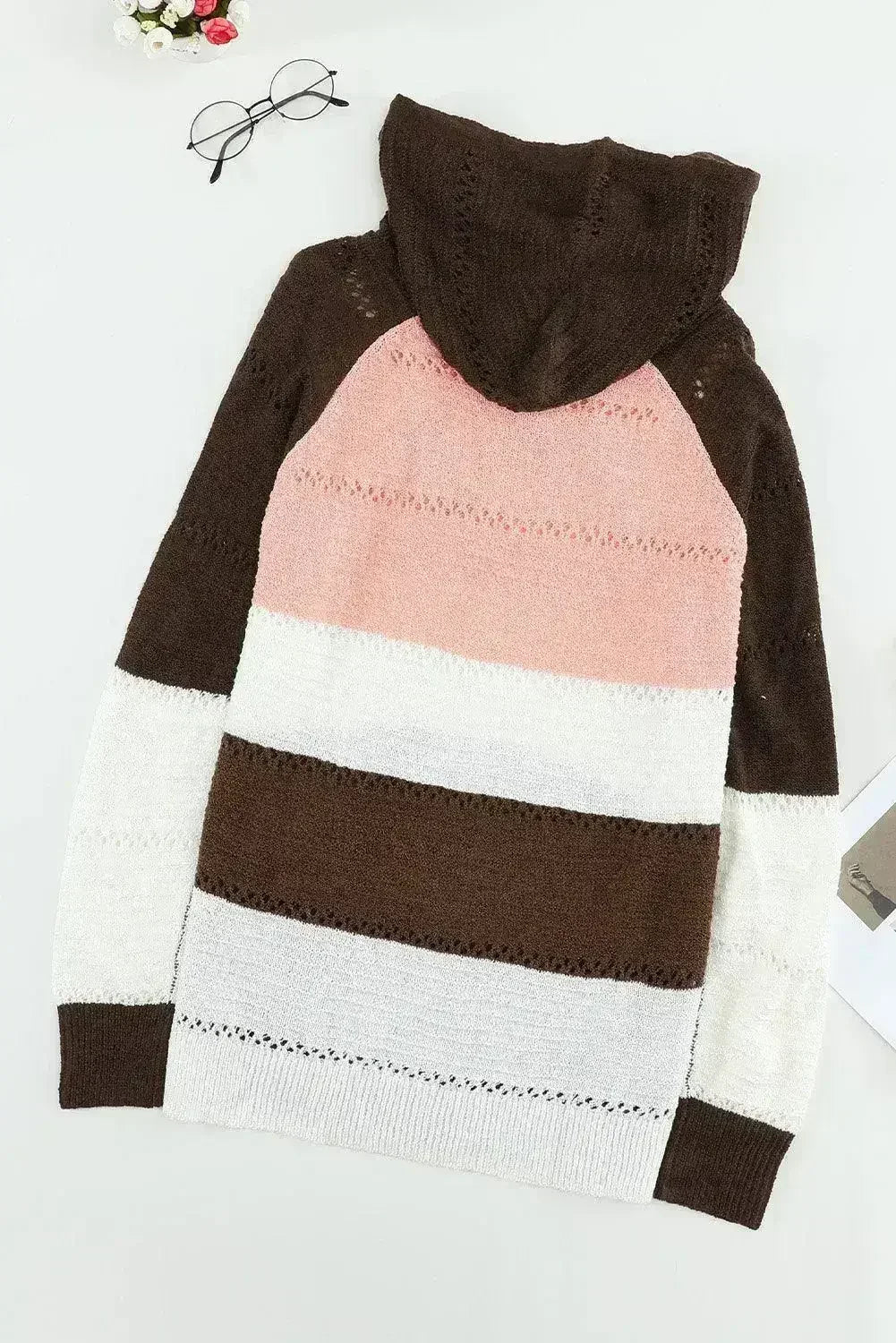 Women's Brown Beach Bonfire Knitted Hoodie