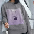 Purple Logo Sweatshirt - Soft Loose Fit Women's Top | Femstylo