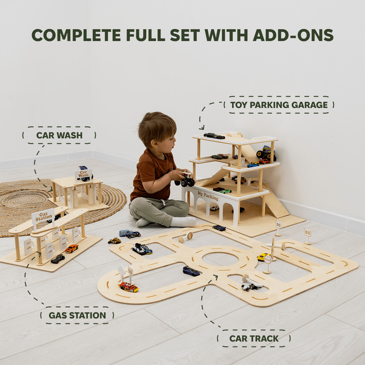 Wooden Car Track Toy