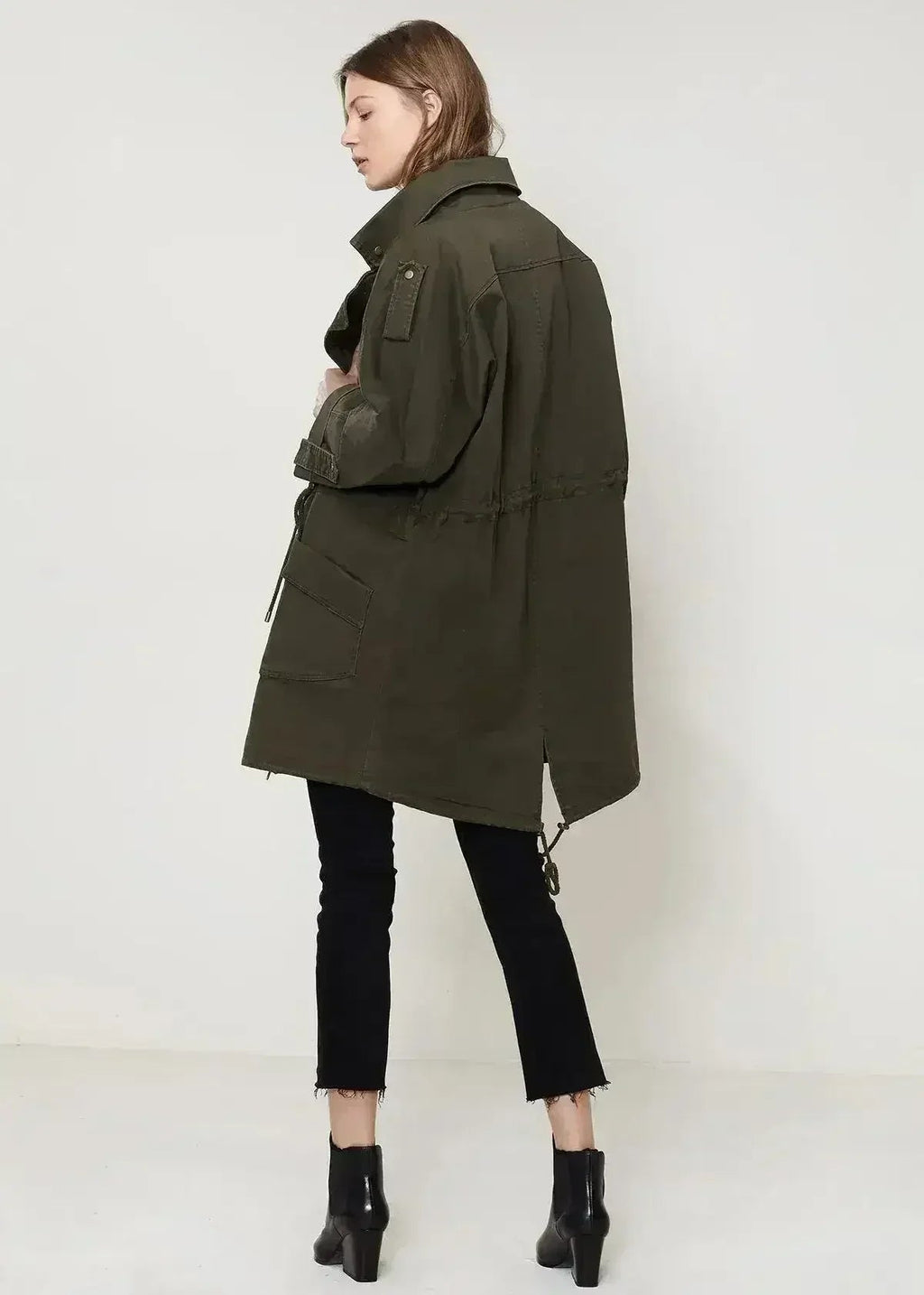 Women's Oversized Utility Jacket In Olive