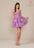 Nox Anabel Y859 Dress Strapless Sweetheart A-Line Ruffled Skirt