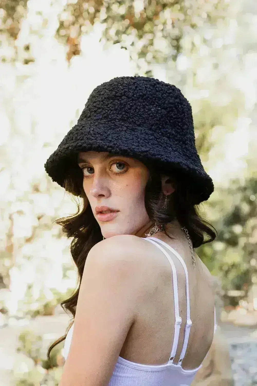 Reversible Teddy Suede Bucket Hat - Winter Cozy - Two-Way Stretch Fit