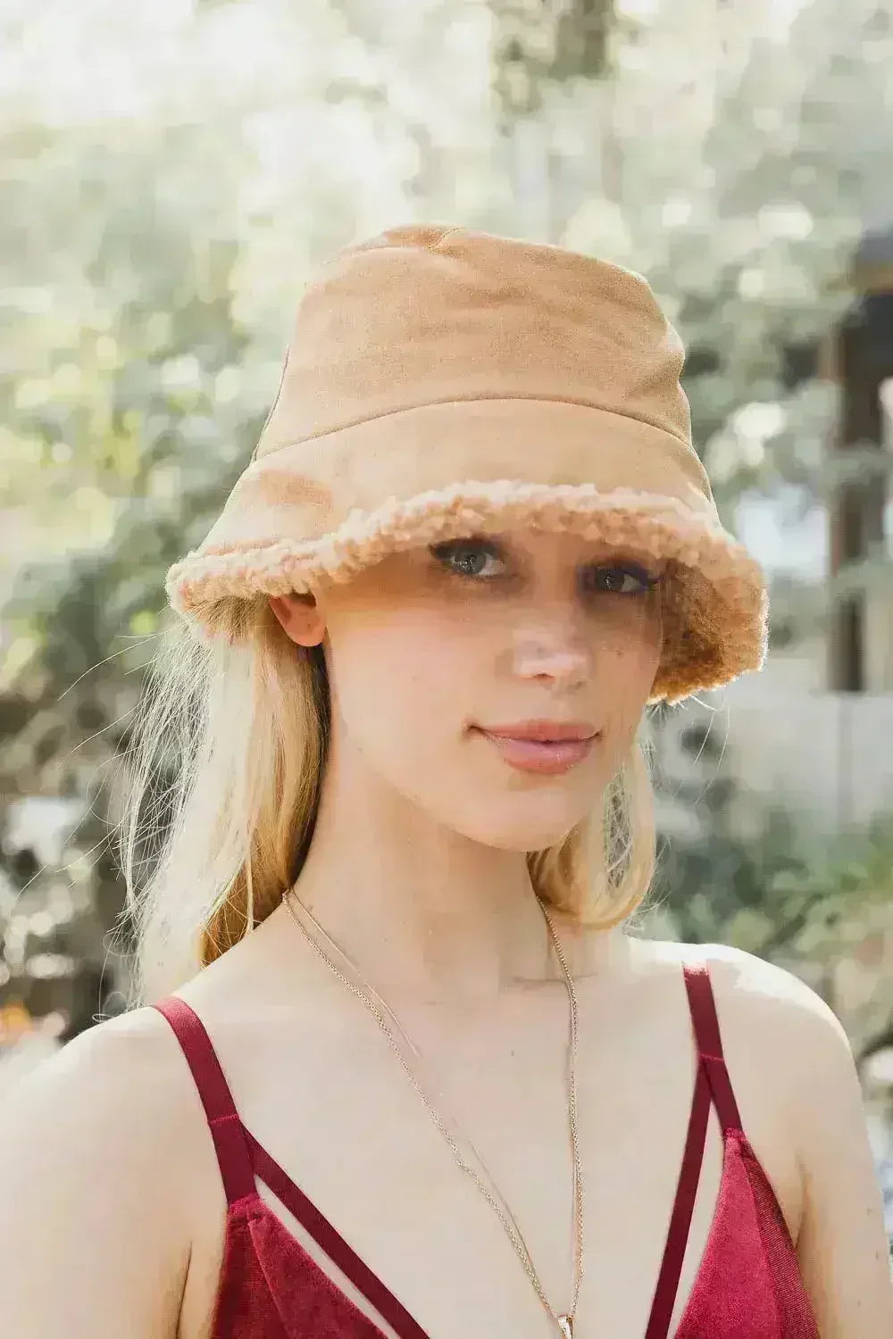 Reversible Teddy Suede Bucket Hat - Winter Cozy - Two-Way Stretch Fit