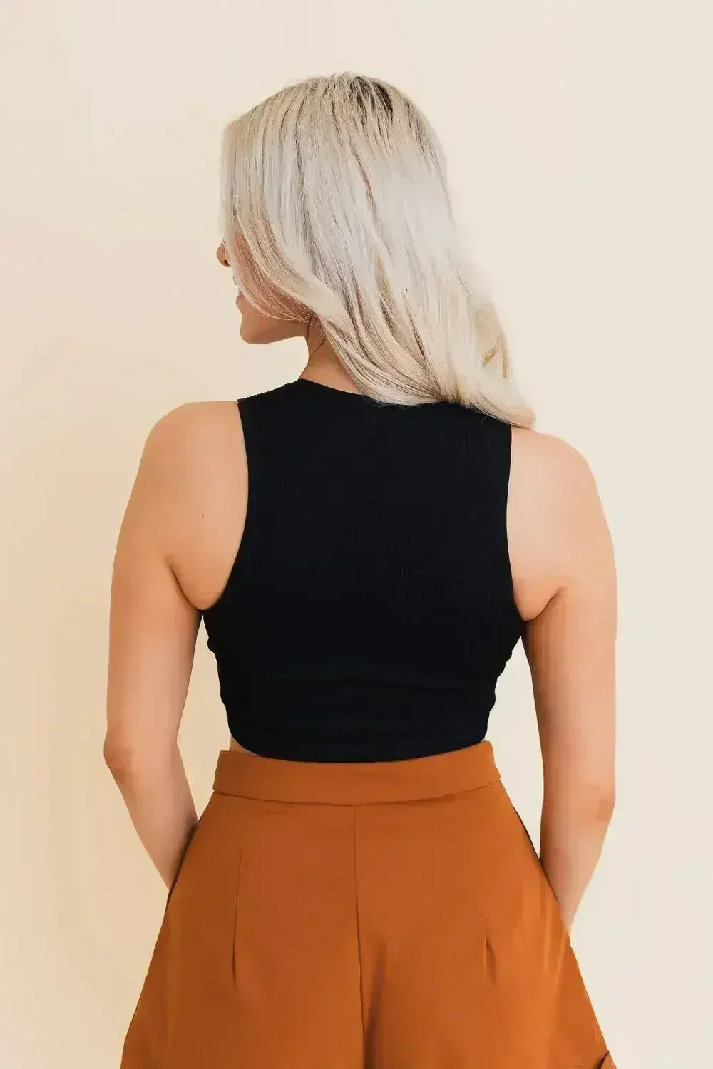 Eco Chic Ribbed Harmony Crop Top - Comfort and Sustainability Combined