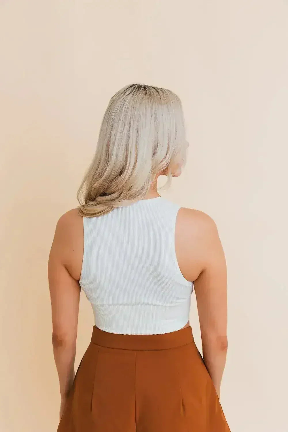 Eco Chic Ribbed Harmony Crop Top - Comfort and Sustainability Combined