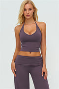 The Twirl Halter Tank Top Straight Leg Pants 2-Piece Set
