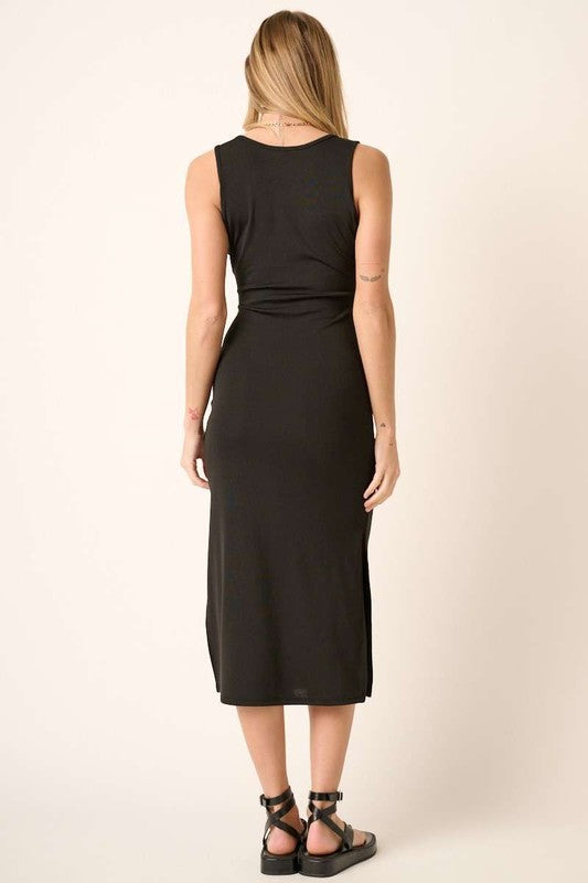 Side Slit Wide Strap Midi Tank Dress For Women – Comfortable, Sexy and Stylish Dress with Side Slits for Movement and a Flattering Silhouette