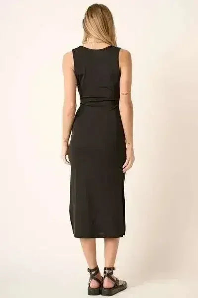 Side Slit Midi Tank Dress - Comfortable & Stylish | Femstylo