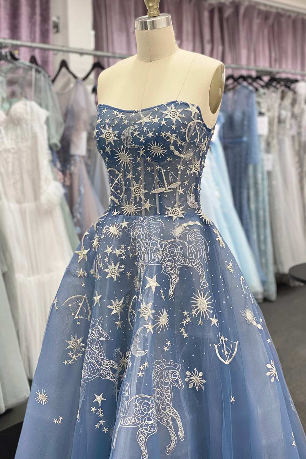 Andrea & Leo A0890 Constellation Dream Strapless Long Dress