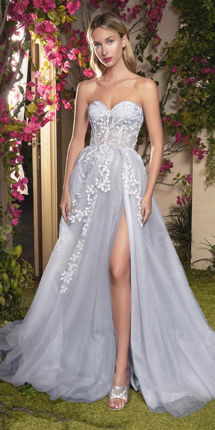 Andrea & Leo A1029 Angelonia Diamond Glitter Corset Gown