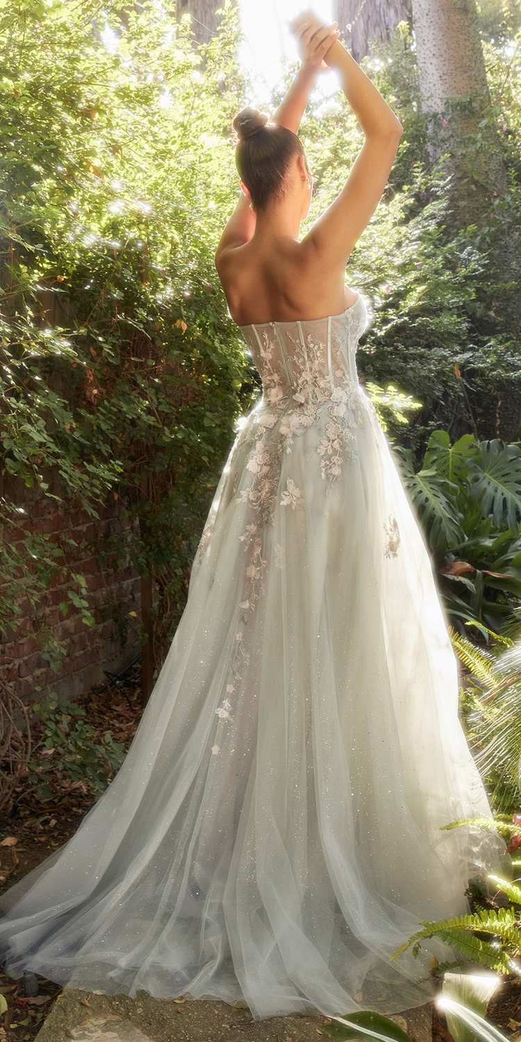 Andrea & Leo A1089 Penelope Blossom Gown with Overskirt