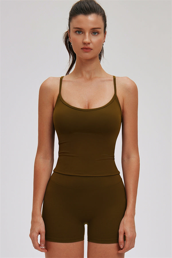 The Svelte Cross Back Tank Top Shorts 2-Piece Set