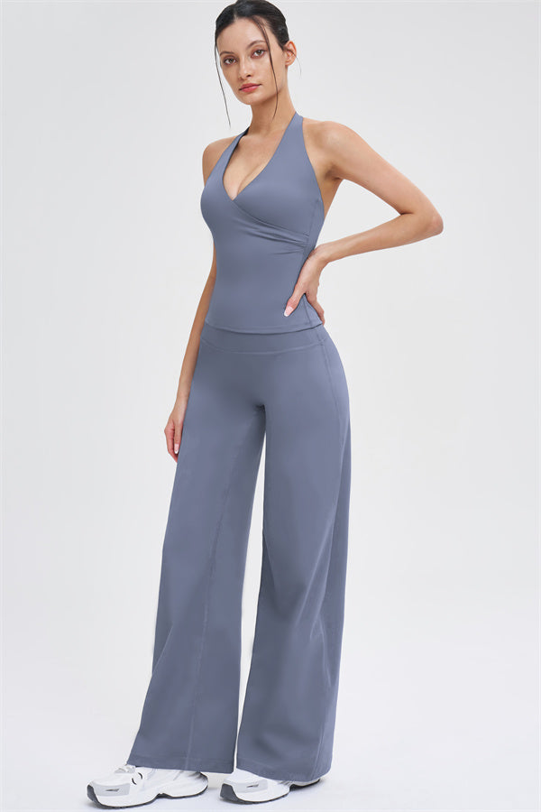 The Stride Crop Top Straight Leg Pants 2-Piece Set