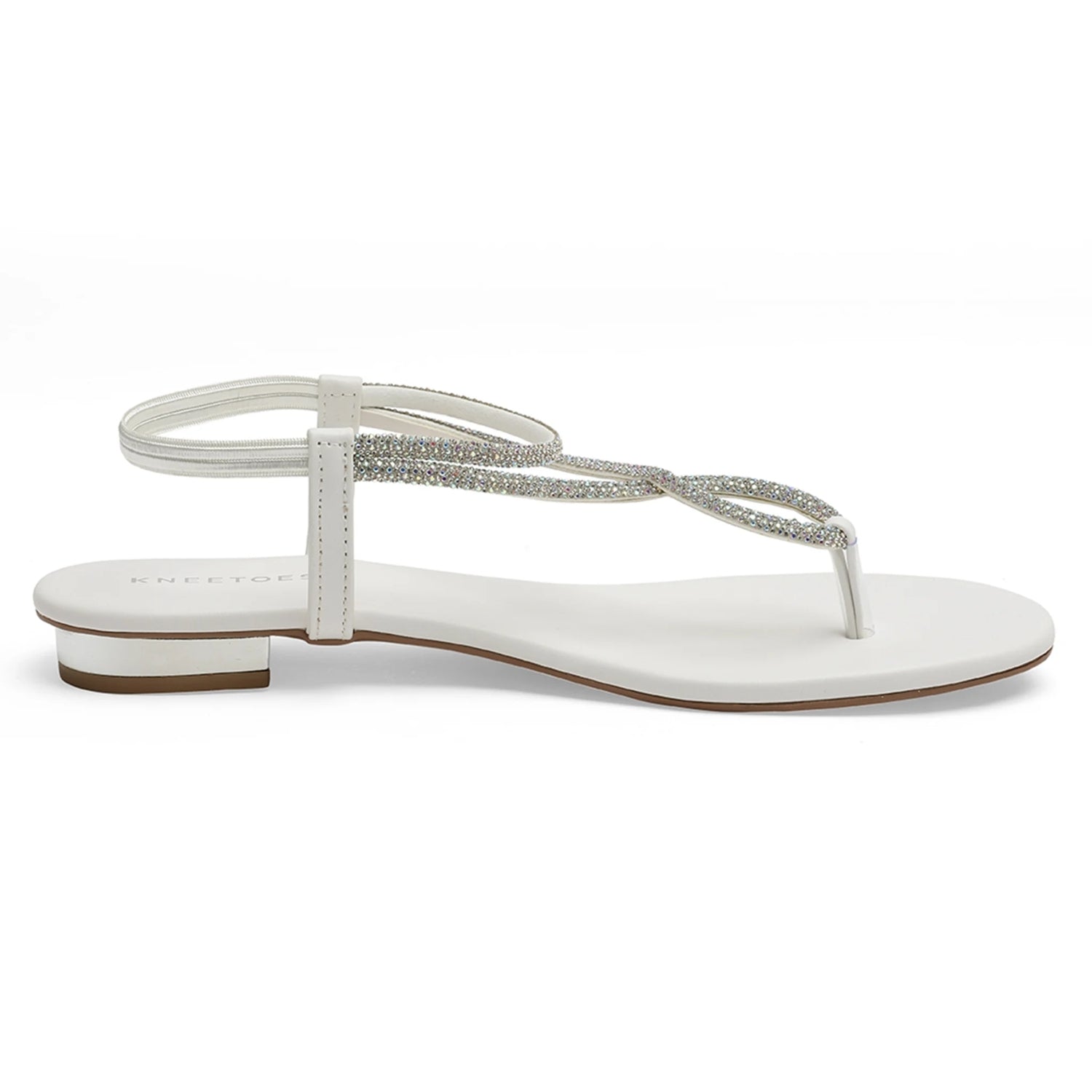 Liora - White Thong Sandals