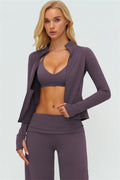 The Twirl Zip Jacket Sports Bra Straight Leg Pants 3-Piece Set