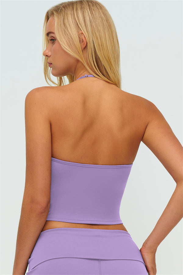 The Twirl Halter Tank Top Straight Leg Pants 2-Piece Set