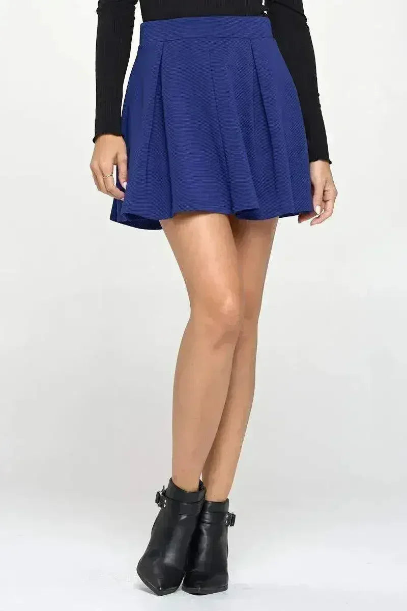High-Waisted Pleated Skater Skirt - Flowy & Flirty | Femstylo