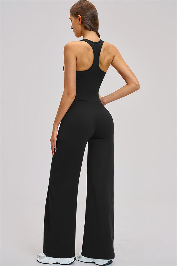 The Dynamic Crop Top Straight Leg Pants 2-Piece Set