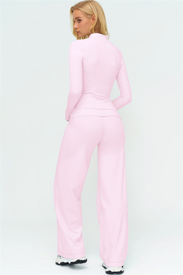 The Twirl Zip Jacket Straight Leg Pants 2-Piece Set