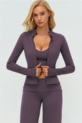 The Twirl Zip Jacket Halter Tank Top Leggings 3-Piece Set