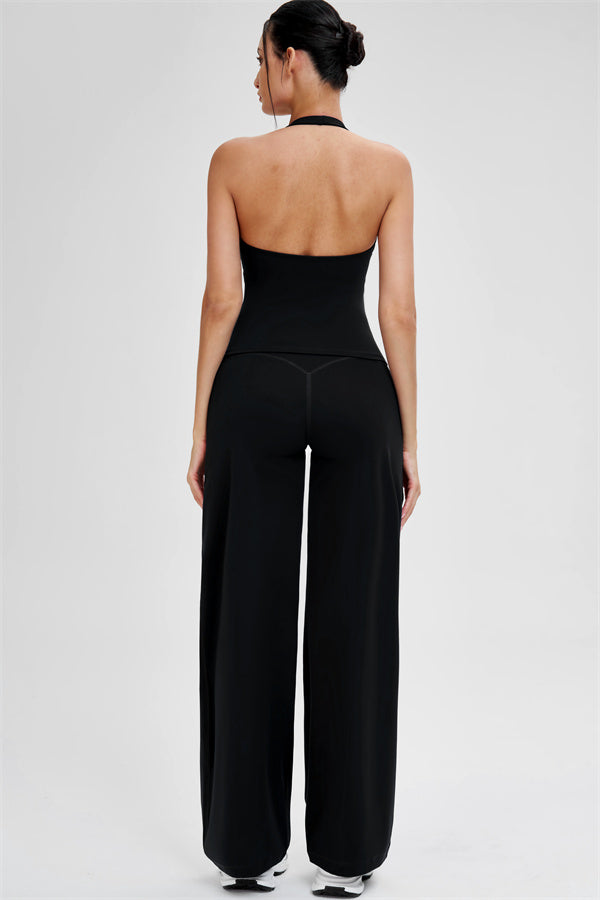 The Stride Crop Top Straight Leg Pants 2-Piece Set