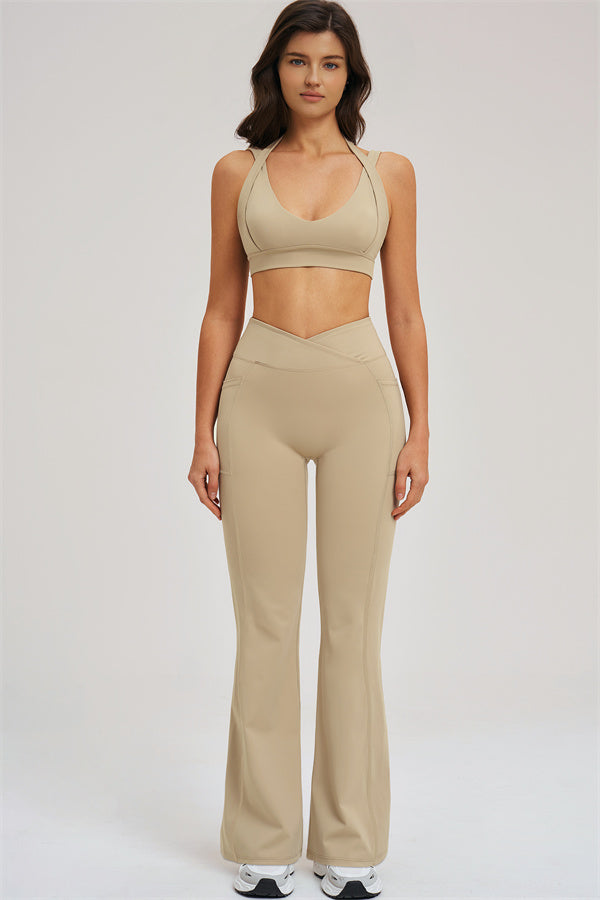 The Sizzle Sports Bra Flared Leggings 2-Piece Set