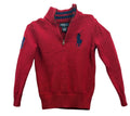 Polo Ralph Lauren Boys Red Quarter-Zip Sweater Size 6